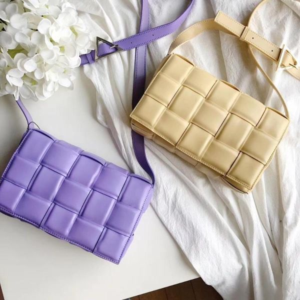 new candy color purple handbags fat weave bag new fashion should bags