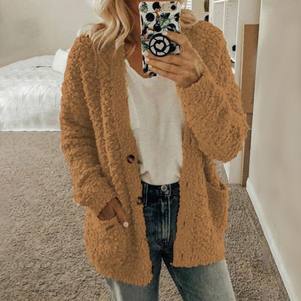 fashion autumn winter women casual long sleeve button solid pocket cardigan blouse coat oversize m-5xl, Black
fashion autumn winter women casual long sleeve button solid pocket cardigan blouse coat oversize m-5xl, Black