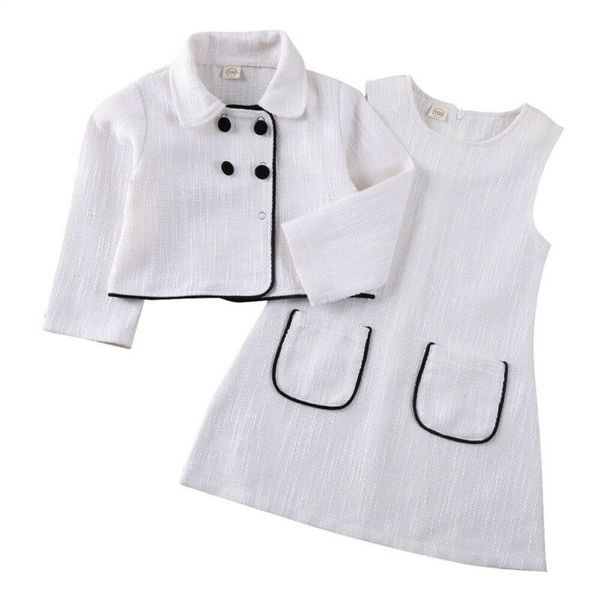 2-6years toddler baby girls clothes long sleeve coat +tutu dress formal outfits, White
2-6years toddler baby girls clothes long sleeve coat +tutu dress formal outfits, White