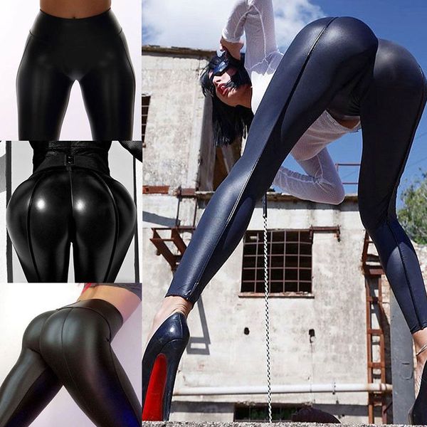 women pu leather pants hip push up workout stretch long trousers skinny high waist black color clubwear, Black;white
women pu leather pants hip push up workout stretch long trousers skinny high waist black color clubwear, Black;white