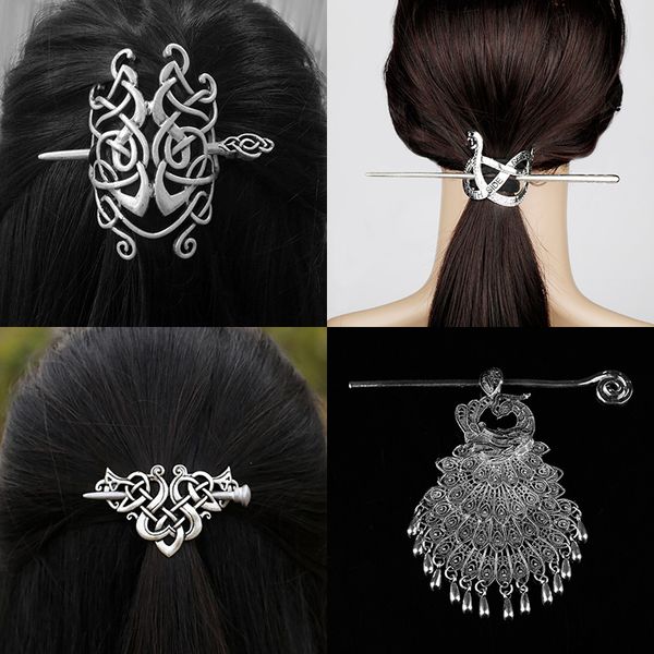 27 style viking hairpin celtics knots crown vintage metal hair stick runes dragons slide hair clip women jewelry accessorie, Golden;white
27 style viking hairpin celtics knots crown vintage metal hair stick runes dragons slide hair clip women jewelry accessorie, Golden;white