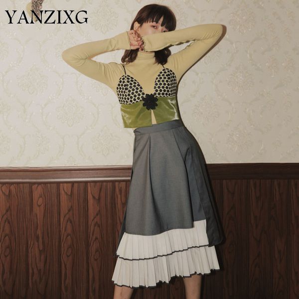 irregular pleated patchwork hit color skirt women 2020 spring new loose vintage a-line empire skirt female y846, Black
irregular pleated patchwork hit color skirt women 2020 spring new loose vintage a-line empire skirt female y846, Black