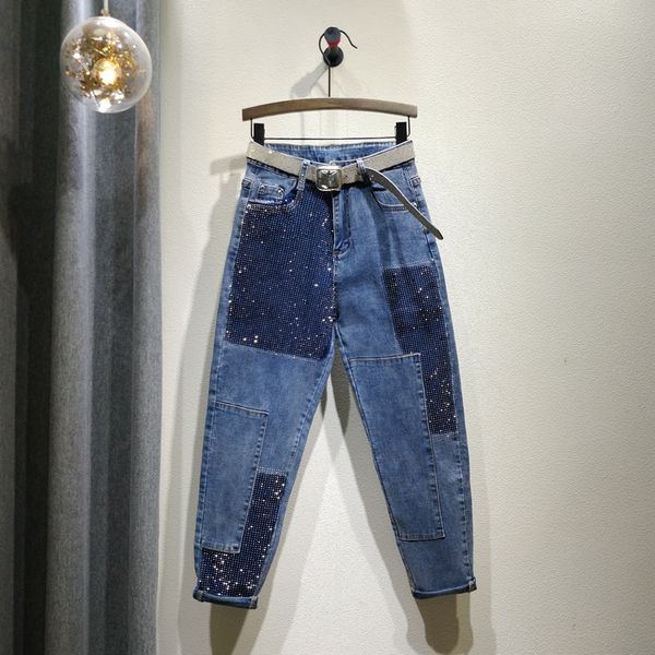 loose women jeans heavy rhinestones jeans female 2020 spring new fashion drill denim pants grey harem jean pants, Blue
loose women jeans heavy rhinestones jeans female 2020 spring new fashion drill denim pants grey harem jean pants, Blue