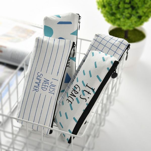 1pc cute stripe grid pencil case kawaii canvas pencil bag high capacity pen case for kid gifts school office supplies stationery
1pc cute stripe grid pencil case kawaii canvas pencil bag high capacity pen case for kid gifts school office supplies stationery