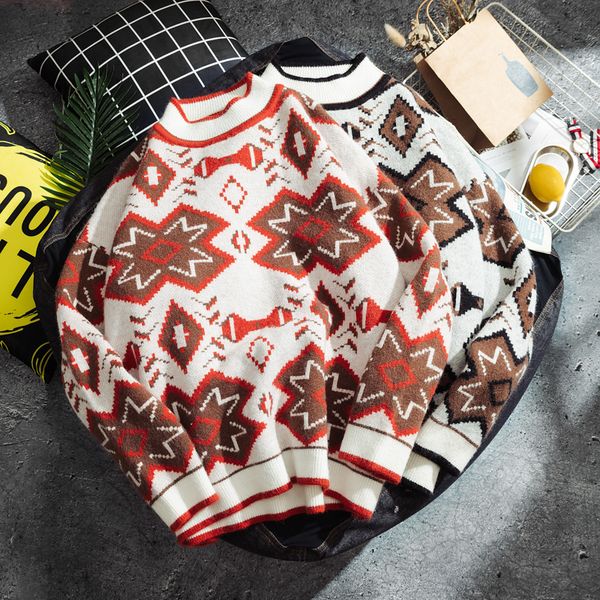 2019 uyukfw trend knitted with thick and loose japanese long-sleeved ethnic style sweater clothes hombre homme, White;black
2019 uyukfw trend knitted with thick and loose japanese long-sleeved ethnic style sweater clothes hombre homme, White;black
