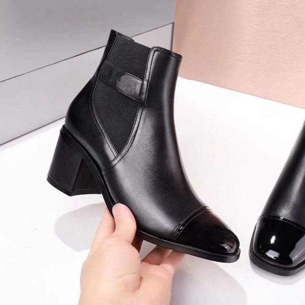 designer genuine leather platform party short boots women's fashion brand chunky heel ankle boots chaussure homme size 35-41, Black
designer genuine leather platform party short boots women's fashion brand chunky heel ankle boots chaussure homme size 35-41, Black