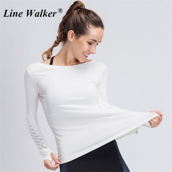 line walker quick dry yoga shirt women breathable fitness sport t shirt gym running reflect light workout female t-shirt, White;red
line walker quick dry yoga shirt women breathable fitness sport t shirt gym running reflect light workout female t-shirt, White;red