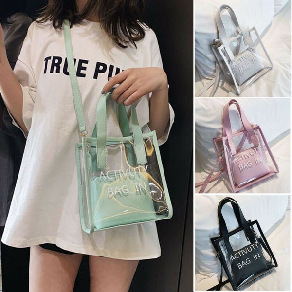 girl women transparent handbag pvc clear jelly clutch shoulder bags casual lady letter print crossbody bag handbags feminina bag
girl women transparent handbag pvc clear jelly clutch shoulder bags casual lady letter print crossbody bag handbags feminina bag