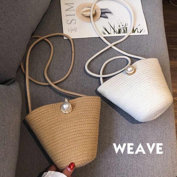 women's mini woven bucket bag summer straw weave beach bags female out shoulder pack straw beach package purse pearl buckle
women's mini woven bucket bag summer straw weave beach bags female out shoulder pack straw beach package purse pearl buckle