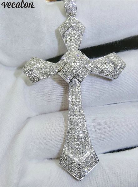 vecalon elegant cross pendant 925 sterling silver pave 5a cz stone cross pendant necklace for women men party wedding jewelry
vecalon elegant cross pendant 925 sterling silver pave 5a cz stone cross pendant necklace for women men party wedding jewelry