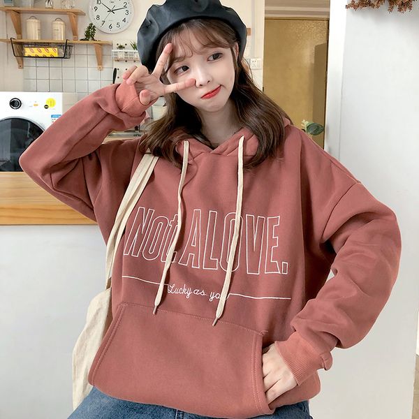 women's hoodies & sweatshirts womens pullover autumn and winter korean-style loose-fit hoodie harajuku brushed thick coat women sweatsh, Black
women's hoodies & sweatshirts womens pullover autumn and winter korean-style loose-fit hoodie harajuku brushed thick coat women sweatsh, Black