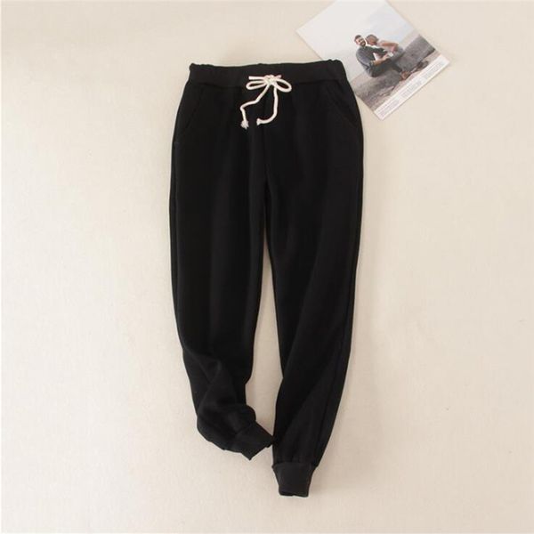 women's pants & capris 2021 autumn sports women streetwear casual plus velvet warm soft sweatpants solid drawstring elastic waist jogge, Black;white
women's pants & capris 2021 autumn sports women streetwear casual plus velvet warm soft sweatpants solid drawstring elastic waist jogge, Black;white