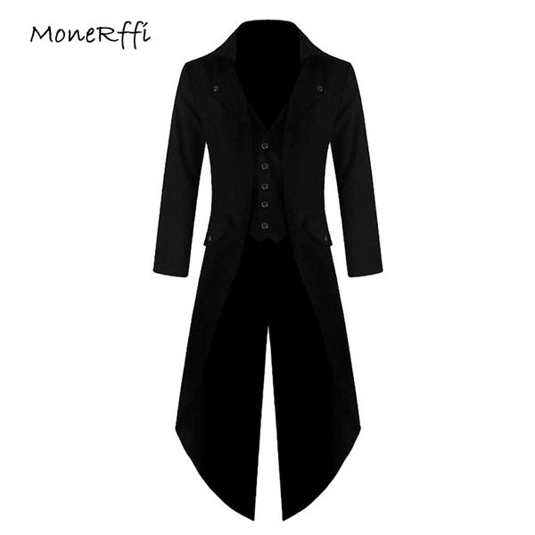 monerffi men suit tuxedo slim fit long sleeve dress jacket single breasted uniform punk style suits jackets plus size outwear, White;black
monerffi men suit tuxedo slim fit long sleeve dress jacket single breasted uniform punk style suits jackets plus size outwear, White;black