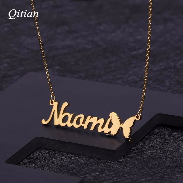 personalized name necklace with butterfly symbol customized nameplate for birthday gift gold stainless steel jewelry, Golden;silver
personalized name necklace with butterfly symbol customized nameplate for birthday gift gold stainless steel jewelry, Golden;silver