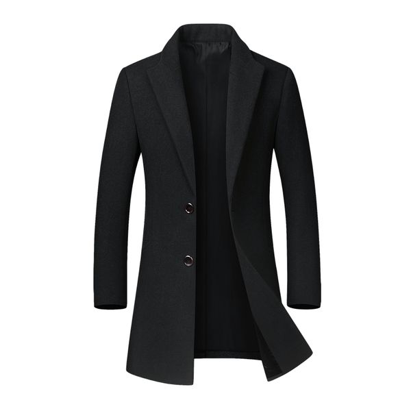new winter woolen coat long peacoat men slim fit casual thick overcoat men's warm windbreaker trench coat jackets manteau homme, Black
new winter woolen coat long peacoat men slim fit casual thick overcoat men's warm windbreaker trench coat jackets manteau homme, Black