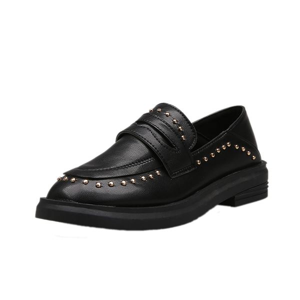 2020 spring and autumn new british style fashion small shoes rivets thick bottom loafers two wear casual flat shoes women, Black
2020 spring and autumn new british style fashion small shoes rivets thick bottom loafers two wear casual flat shoes women, Black