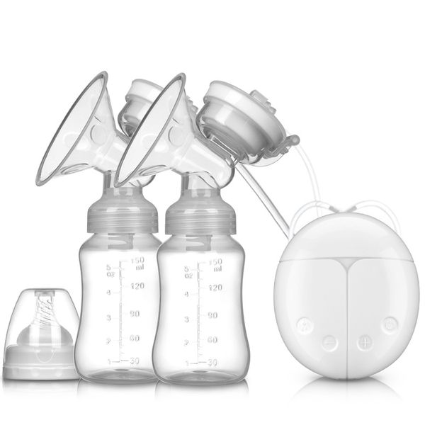 new single or double electric breast pumps electric powerful nipple suction usb electric breast pump with baby milk two bottle, White
new single or double electric breast pumps electric powerful nipple suction usb electric breast pump with baby milk two bottle, White