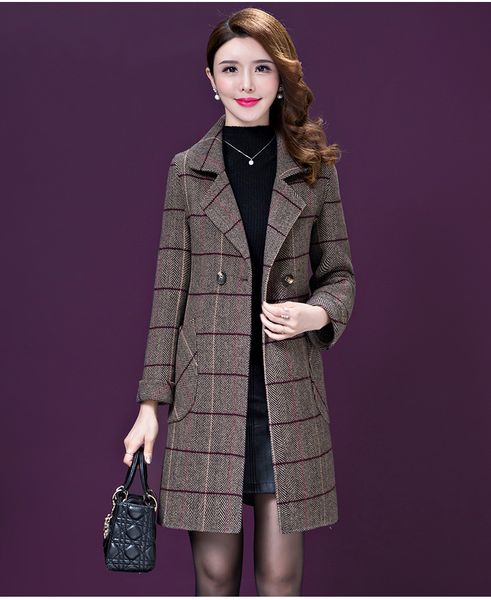 office lady solid long winter fashion wool coats fashion slim wool blend coat and jacket double breasted coat femenino, Black
office lady solid long winter fashion wool coats fashion slim wool blend coat and jacket double breasted coat femenino, Black