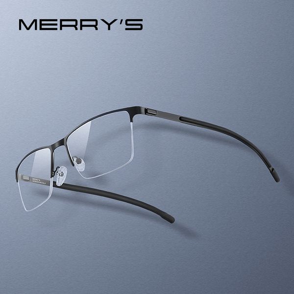 merrys design men pure titanium glasses frame square myopia optical prescription eyeglass frame antiskid silicone eyewear s2258, Black
merrys design men pure titanium glasses frame square myopia optical prescription eyeglass frame antiskid silicone eyewear s2258, Black