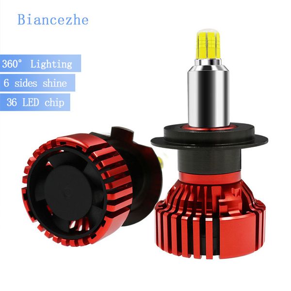 biancezhe 2pcs turbo h7 led car headlight h11 h1 hb4 9006 hb3 9005 9012 bulb 72w 9000lm 12v 6500k auto lamp 6 sides 36 chip
biancezhe 2pcs turbo h7 led car headlight h11 h1 hb4 9006 hb3 9005 9012 bulb 72w 9000lm 12v 6500k auto lamp 6 sides 36 chip