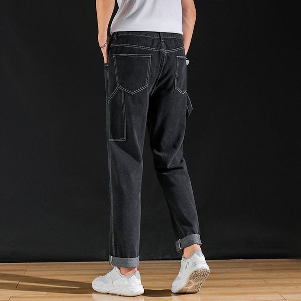 korean style loose jeans men 2019 summer new arrival big pocket straight denim pants casual mens wide leg trousers size 28-36, Blue
korean style loose jeans men 2019 summer new arrival big pocket straight denim pants casual mens wide leg trousers size 28-36, Blue