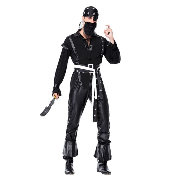 mens beard one eye caribbean pirate costume fancy dress outfit halloween party cosplay masquerade apparel, Black
mens beard one eye caribbean pirate costume fancy dress outfit halloween party cosplay masquerade apparel, Black