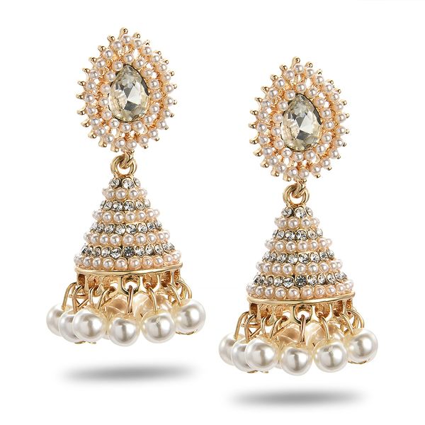 new ethnic women earrings pearl pendant drop wedding indian dangle earrings for female fashion jewelry gift indian jewelry, Silver
new ethnic women earrings pearl pendant drop wedding indian dangle earrings for female fashion jewelry gift indian jewelry, Silver