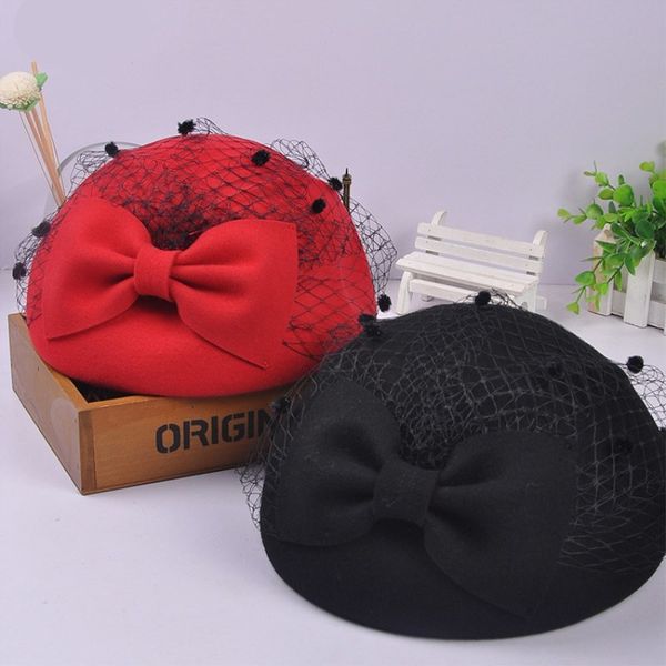 british black bow wool pillbox hat for women with veil fall winter wedding fascinator hats vintage ladies derby formal felt cap, Blue;gray
british black bow wool pillbox hat for women with veil fall winter wedding fascinator hats vintage ladies derby formal felt cap, Blue;gray