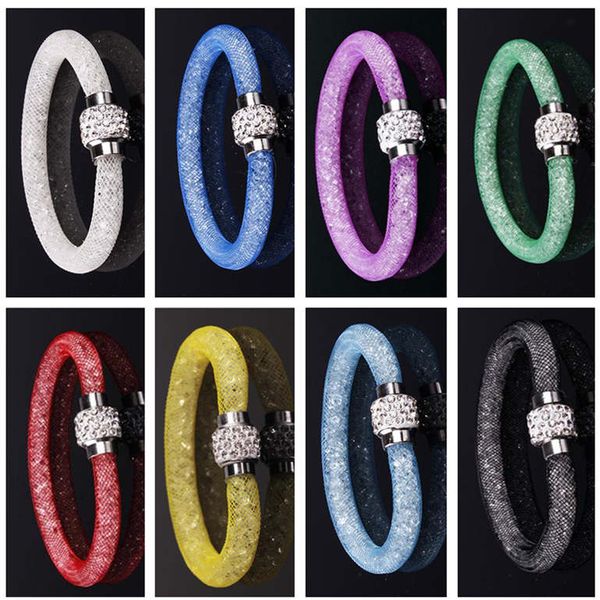 spring new bracelet multicolor mesh rope broken diamond bracelet dab266 slap & snap bracelets jewelry bracelet, Silver
spring new bracelet multicolor mesh rope broken diamond bracelet dab266 slap & snap bracelets jewelry bracelet, Silver