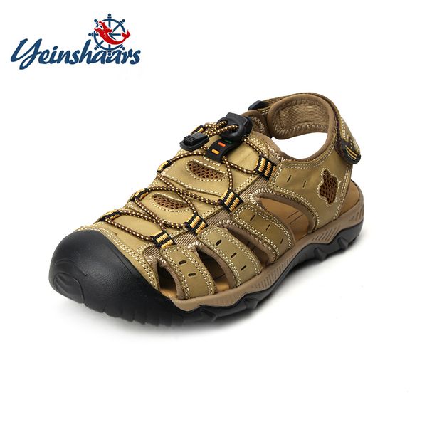 sandals yeinshaars fashion summer beach breathable men genuine leather men's sandal man causal shoes plus size 39-48, Black
sandals yeinshaars fashion summer beach breathable men genuine leather men's sandal man causal shoes plus size 39-48, Black