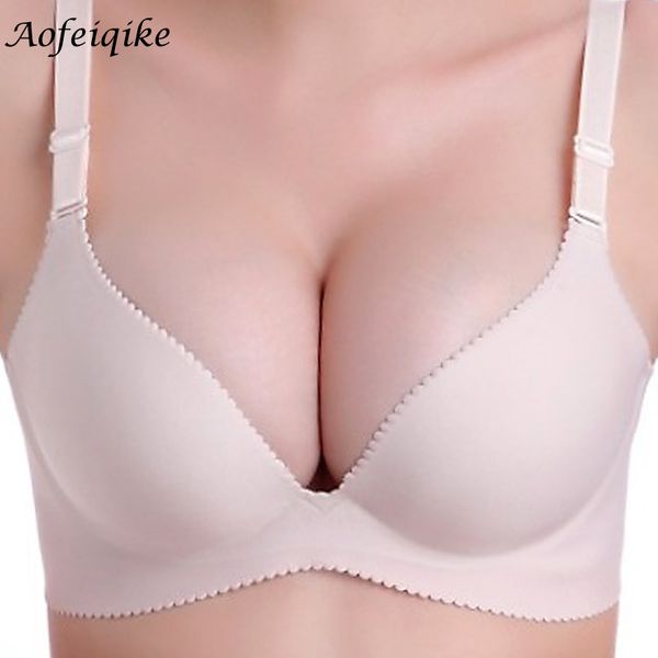 New Fashion Lady Solid Bras Women Push Up Bra Deep V Sexy Brassiere Seamless Wire Free Bras 2017
New Fashion Lady Solid Bras Women Push Up Bra Deep V Sexy Brassiere Seamless Wire Free Bras 2017