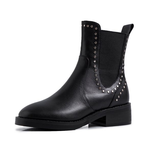 plsu size autumn winter boots women ankle boots genuine leather pointed toe ladies leather fashion motorcycle, Black
plsu size autumn winter boots women ankle boots genuine leather pointed toe ladies leather fashion motorcycle, Black