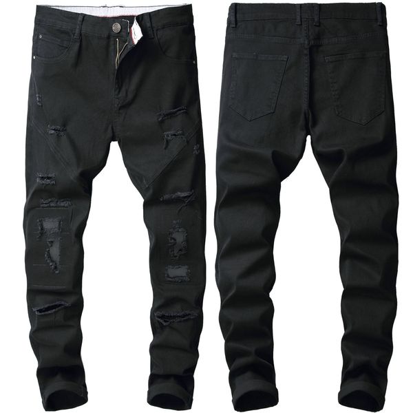 men's jeans mens black elastic hole slim-fit stretch long denim blue hip hop pants pencil for male
men's jeans mens black elastic hole slim-fit stretch long denim blue hip hop pants pencil for male