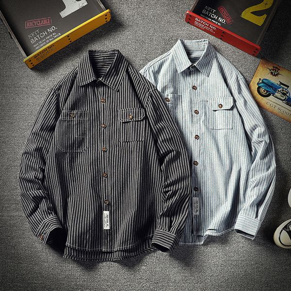 streetwear mens shirts large sizes striped male shirt autumn double pocket black blue men long sleeve shirt, White;black
streetwear mens shirts large sizes striped male shirt autumn double pocket black blue men long sleeve shirt, White;black