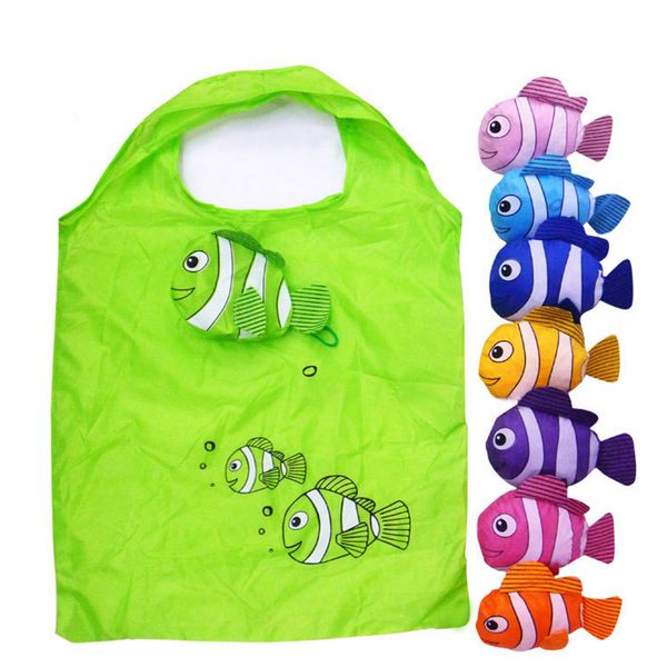 creative clownfish shopping bag reusable folding women large capacity nylon bag fashion fold portable storage handbag ljja3596-13, Black
creative clownfish shopping bag reusable folding women large capacity nylon bag fashion fold portable storage handbag ljja3596-13, Black
