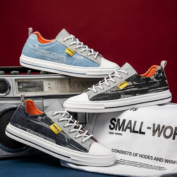 men's shoes summer 2020 new denim korean version trend men's sports and leisure low-breathable sneakers, Black
men's shoes summer 2020 new denim korean version trend men's sports and leisure low-breathable sneakers, Black