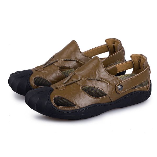 dxkzmcm 2019 men summer sandals genuine leather casual shoes man roman style beach sandals men shoes big size 38-46, Black
dxkzmcm 2019 men summer sandals genuine leather casual shoes man roman style beach sandals men shoes big size 38-46, Black