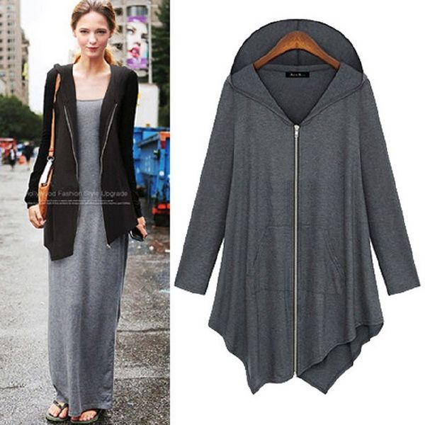 plus size women long black grey spring autumn irregular loose coat casual hooded long coat collar overcoat female outerwear, Tan;black
plus size women long black grey spring autumn irregular loose coat casual hooded long coat collar overcoat female outerwear, Tan;black