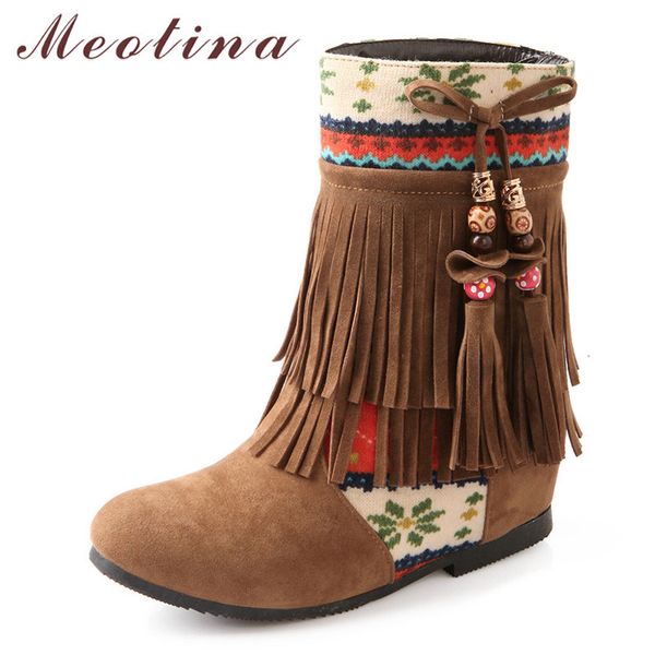 meotina winter ankle boots women mixed colors height increasing heel short boots fringe round toe shoes lady fall big size 34-43, Black
meotina winter ankle boots women mixed colors height increasing heel short boots fringe round toe shoes lady fall big size 34-43, Black