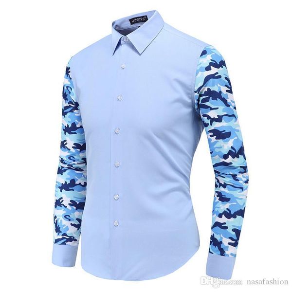 panelled shirt fashion mens casual shirts homme designer v neck spring autumn camouflage, White;black
panelled shirt fashion mens casual shirts homme designer v neck spring autumn camouflage, White;black
