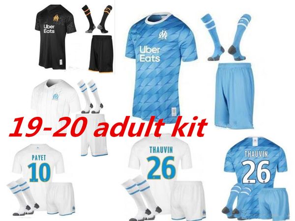 19 20 olympique de marseille ligue 1 soccer jersey 2019 202 marseille maillot de foot balotelli thauvin football shirts kit with socks, Black
19 20 olympique de marseille ligue 1 soccer jersey 2019 202 marseille maillot de foot balotelli thauvin football shirts kit with socks, Black