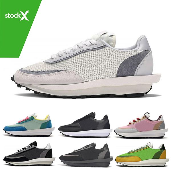 stock x sacai ld waffle ldv running shoes men women chaussures triple black white nylon pine green gusto mens trainer sports sneakers runner 
stock x sacai ld waffle ldv running shoes men women chaussures triple black white nylon pine green gusto mens trainer sports sneakers runner