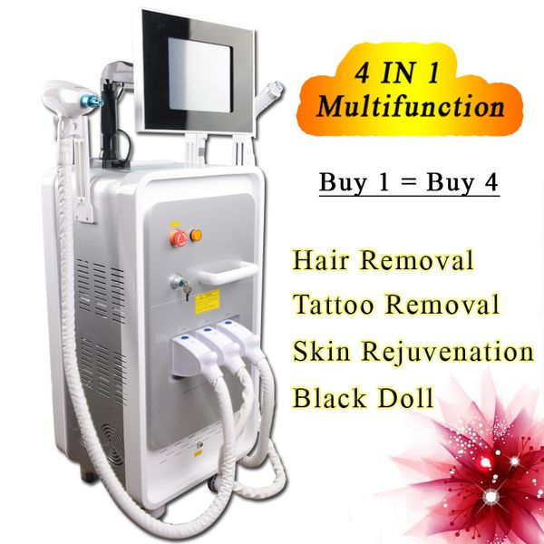 4 in 1 shr hair removal elight ipl acne treatment rf skin rejuvenation yag laser tattoo removal beauty machine spa equipm, Black
4 in 1 shr hair removal elight ipl acne treatment rf skin rejuvenation yag laser tattoo removal beauty machine spa equipm, Black