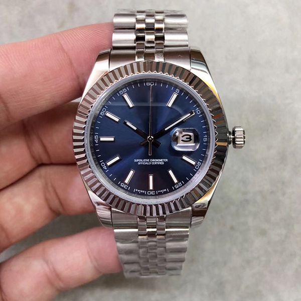 fluted bezel jubilee bracelet date mens watches 41mm luminous blue dial watch scratch resistant sapphire crystal automatic wristwatches, Slivery;brown
fluted bezel jubilee bracelet date mens watches 41mm luminous blue dial watch scratch resistant sapphire crystal automatic wristwatches, Slivery;brown