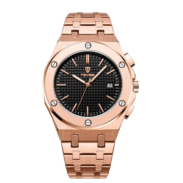 luxury brand tevise 830 men automatic mechanical watches men stainless steel waterproof business watch relogio masculino, Slivery;brown 
luxury brand tevise 830 men automatic mechanical watches men stainless steel waterproof business watch relogio masculino, Slivery;brown