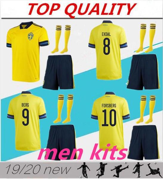 men footbal kits 2020 european cup sweden soccer jersey home maillot de foot #10 forsberg #9 berg #11 guidetti football shirts, Black
men footbal kits 2020 european cup sweden soccer jersey home maillot de foot #10 forsberg #9 berg #11 guidetti football shirts, Black