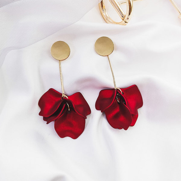 mgaidilafashionable new red petal earrings long style flower pendant sweet beautiful bride earrings, Golden;silver
mgaidilafashionable new red petal earrings long style flower pendant sweet beautiful bride earrings, Golden;silver