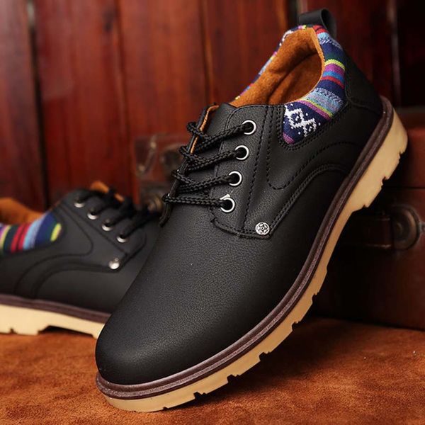 new summer men's casual sports shoes trend british style lace-up classic leather versatile tide shoes male three colors optional, Black
new summer men's casual sports shoes trend british style lace-up classic leather versatile tide shoes male three colors optional, Black