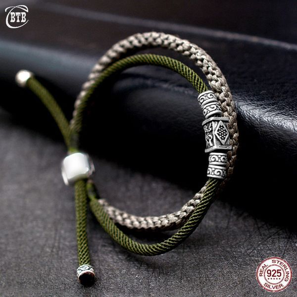 personalized 925 silver lucky charm braided bracelet for men double layers adjustable tibetan handmade knots vintage rope bracelets, Golden;silver
personalized 925 silver lucky charm braided bracelet for men double layers adjustable tibetan handmade knots vintage rope bracelets, Golden;silver