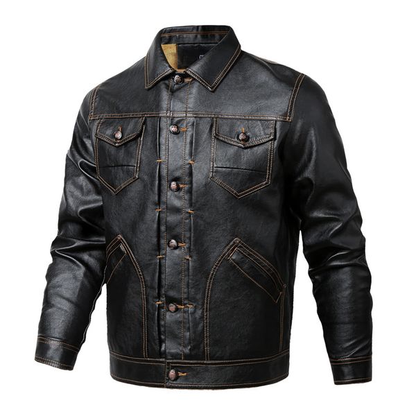 winter jacket leather jacket men windbreaker fleece warm leather coat men fashion single breasted turn down collar biker, Black
winter jacket leather jacket men windbreaker fleece warm leather coat men fashion single breasted turn down collar biker, Black